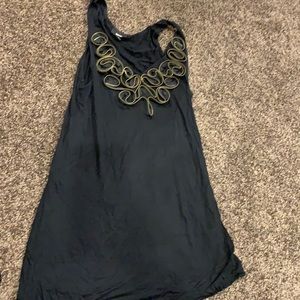 Black tank top with gold detail size s